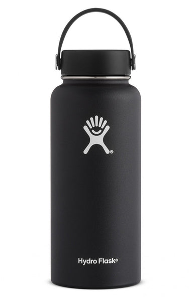 Hydro Flask Bottle, Wide Mouth, Black, 32 Ounce