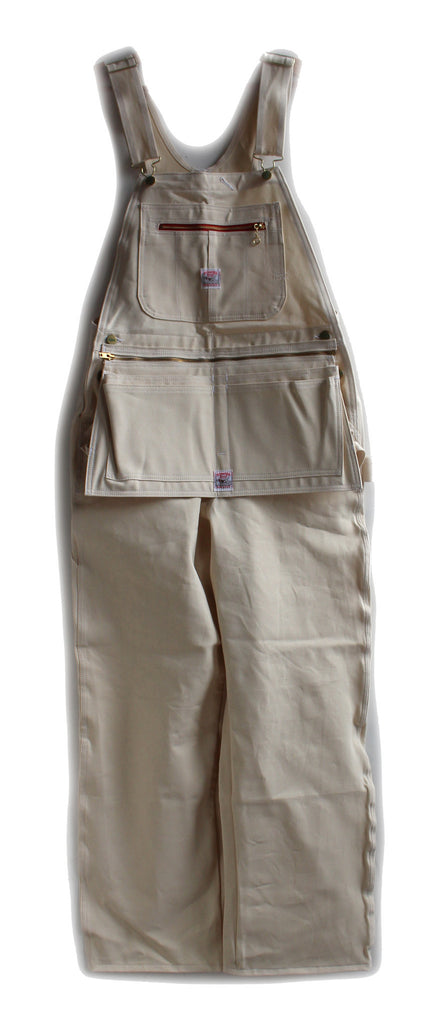L C King Natural Drill Painters Overalls w/ Zip Apron